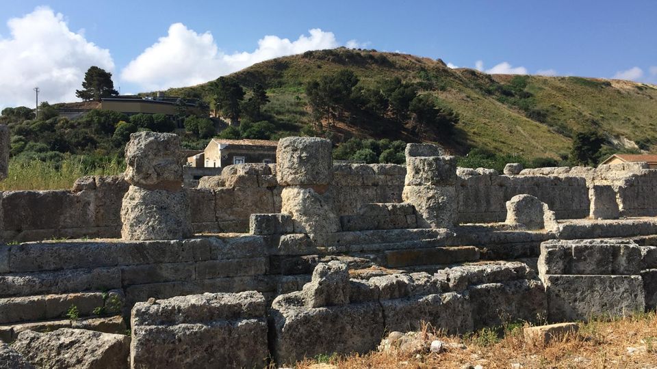 Ruinen griechischer Tempel des Sieges in Himera