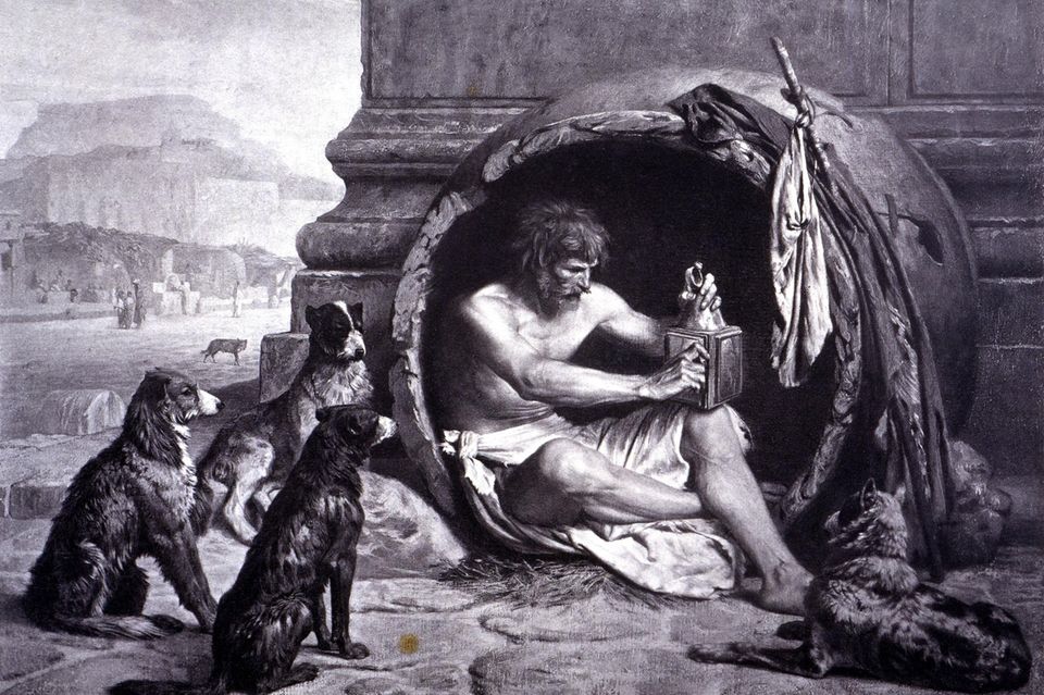 Diogenes in der Tonne