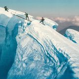 Überquerung einer Gletscherspalte