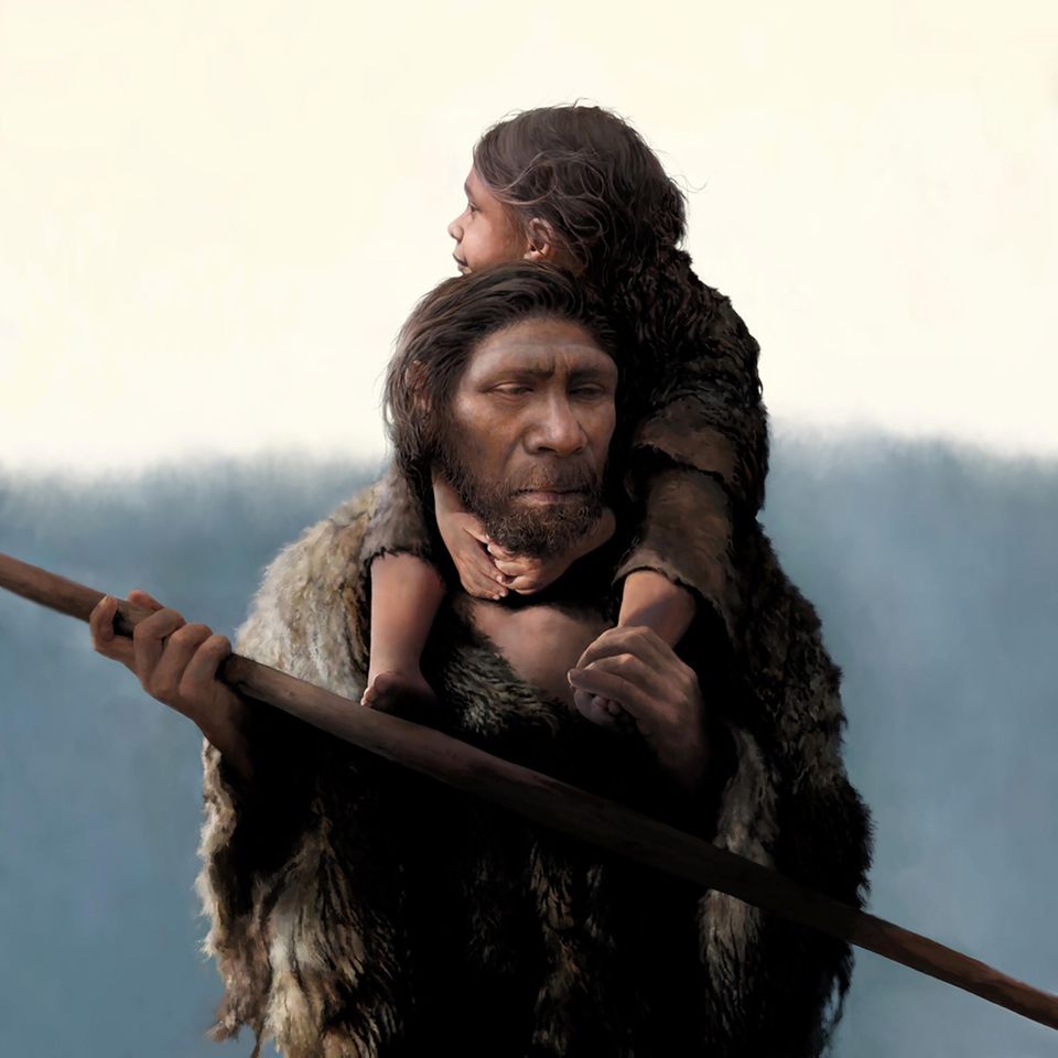 Von wegen primitiv: Auch Neandertaler-Väter gingen wahrscheinlich liebevoll mit ihren Kindern um