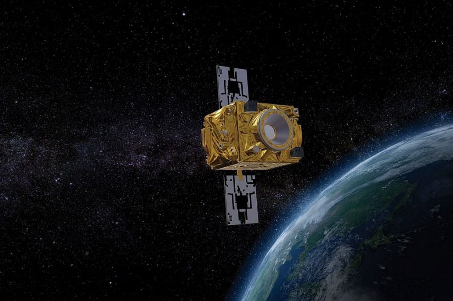 Fall-Experiment: Forschende der französischen Raumfahrtagentur CNES schossen einen Satelliten mit zwei unterschiedlich schweren Metallzylindern ins All, um zu überprüfen, ob die Zylinder gleich schnell Richtung Erde fallen