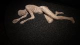 Abguss eines Opfers des Vulkanausbruchs im Jahr 79 n.Chr.