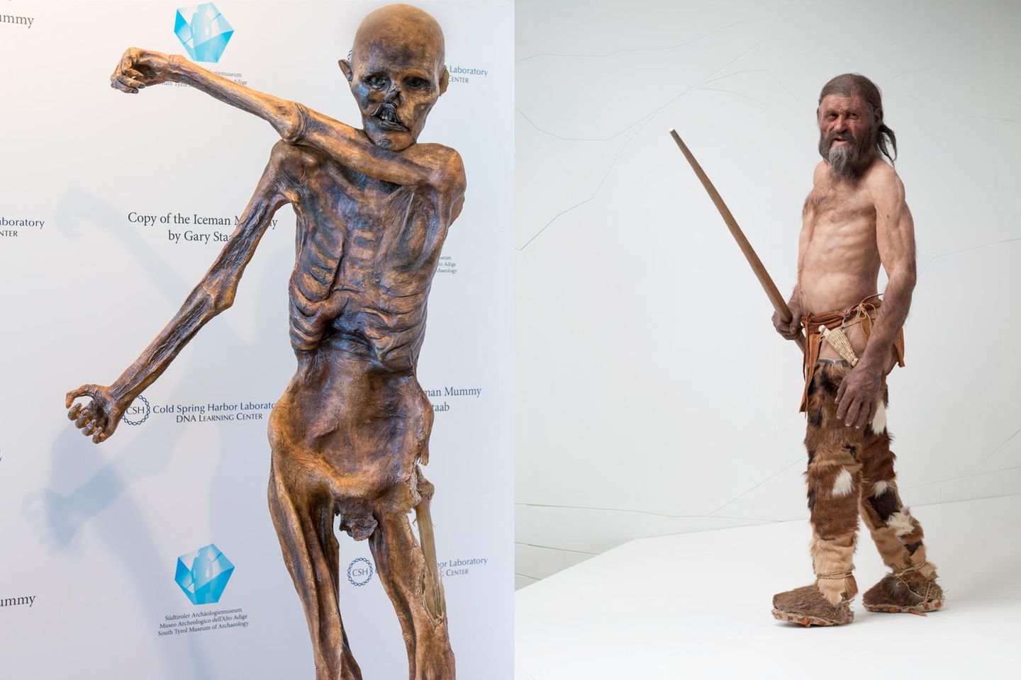 Ötzi Eine originalgetreue Kopie Ötzis sowie eine eine Rekonstruktion
