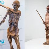 Eine originalgetreue Kopie Ötzis sowie eine eine Rekonstruktion