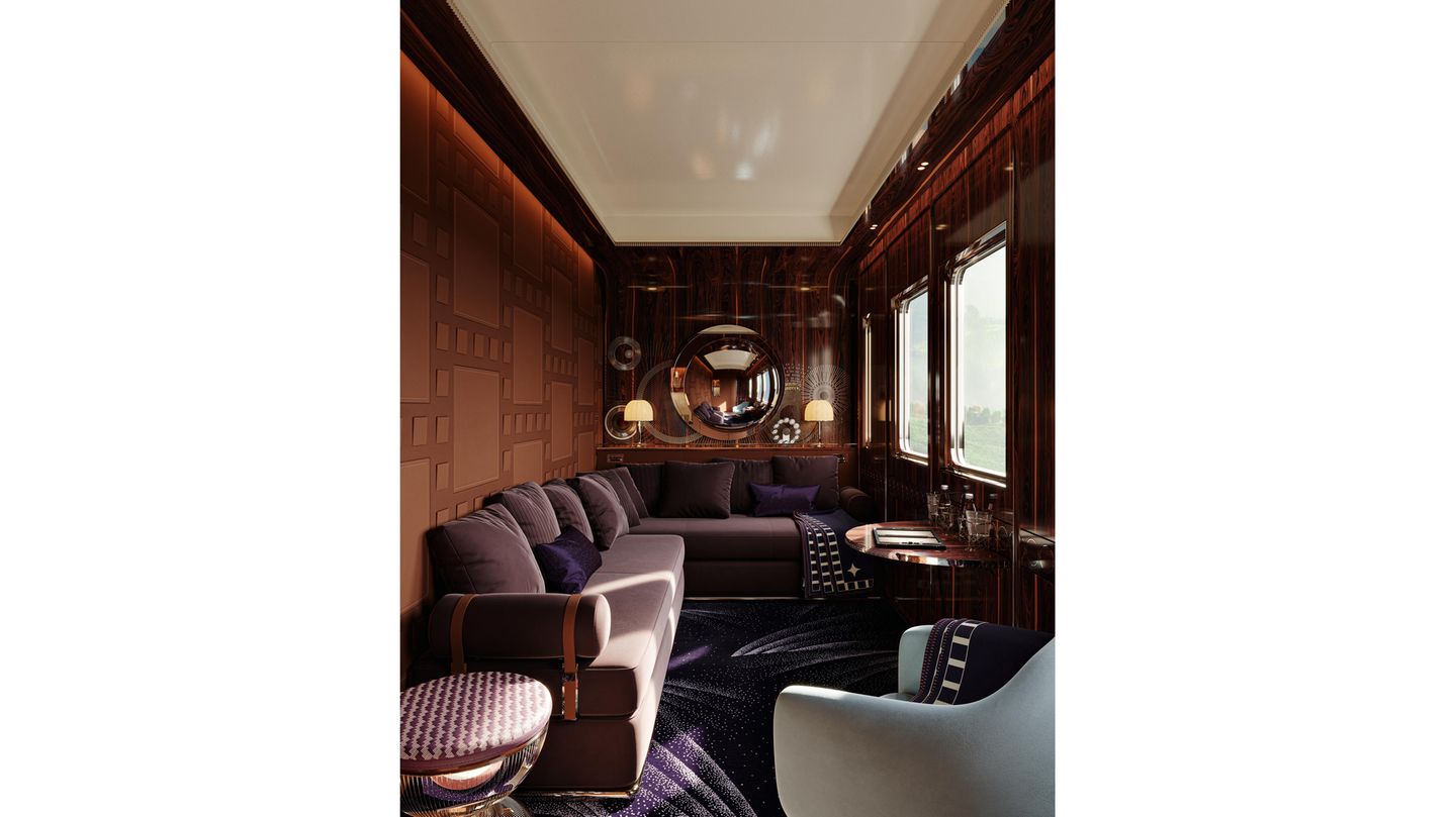 Eine Lounge im Orient Express "La Dolce Vita"