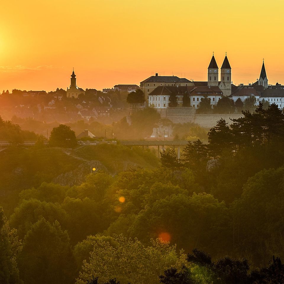 Veszprem bei Sonnenuntergang