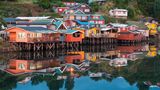 Palafitos in der Ciudad de Castro, Chile