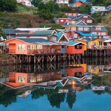 Palafitos in der Ciudad de Castro, Chile