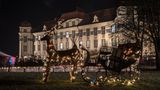 Kutsche vor dem Schloss Tettnang