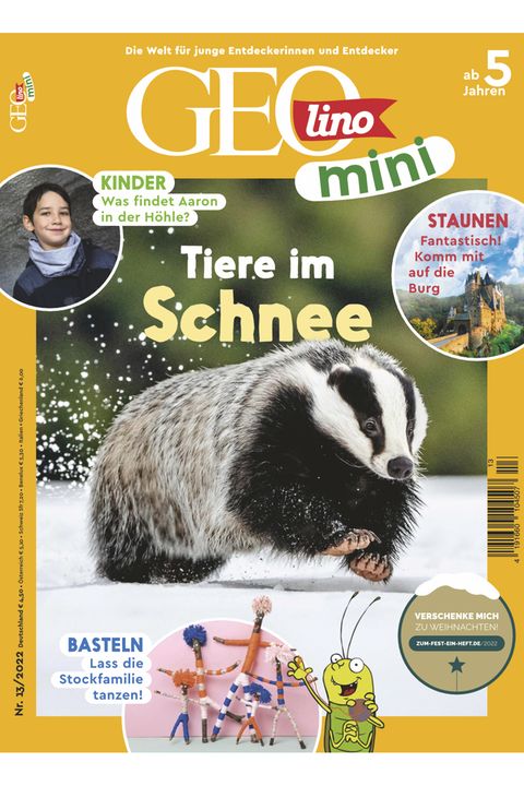 GEOlino Mini Ausgabe 12-2022: Tiere im Schnee