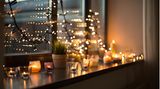 Lichterkette am Fenster