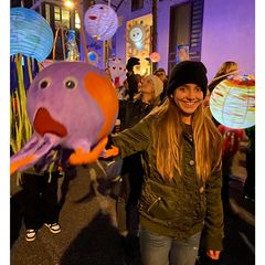 Teilnehmer beim Laternenumzug in Hamburg zum Schutz der Tiefsee