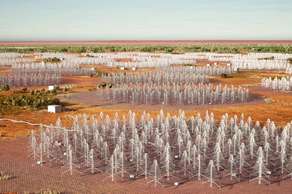 Eine künstlerische Darstellung des "Square Kilometre Array". Nach jahrzehntelangen Planungen und Verhandlungen haben im Outback