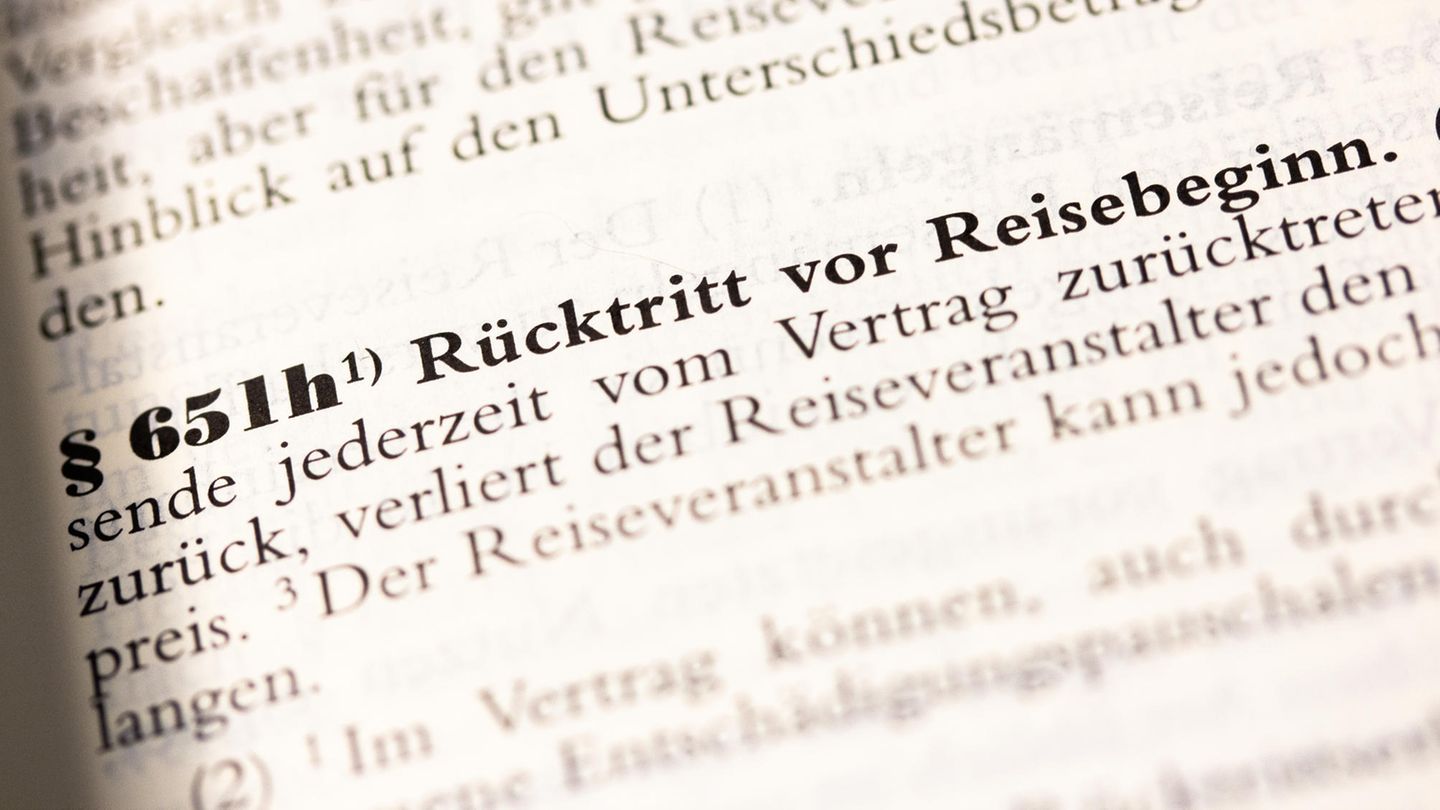 Rücktritt vor Reisebeginn in § 651h BGB