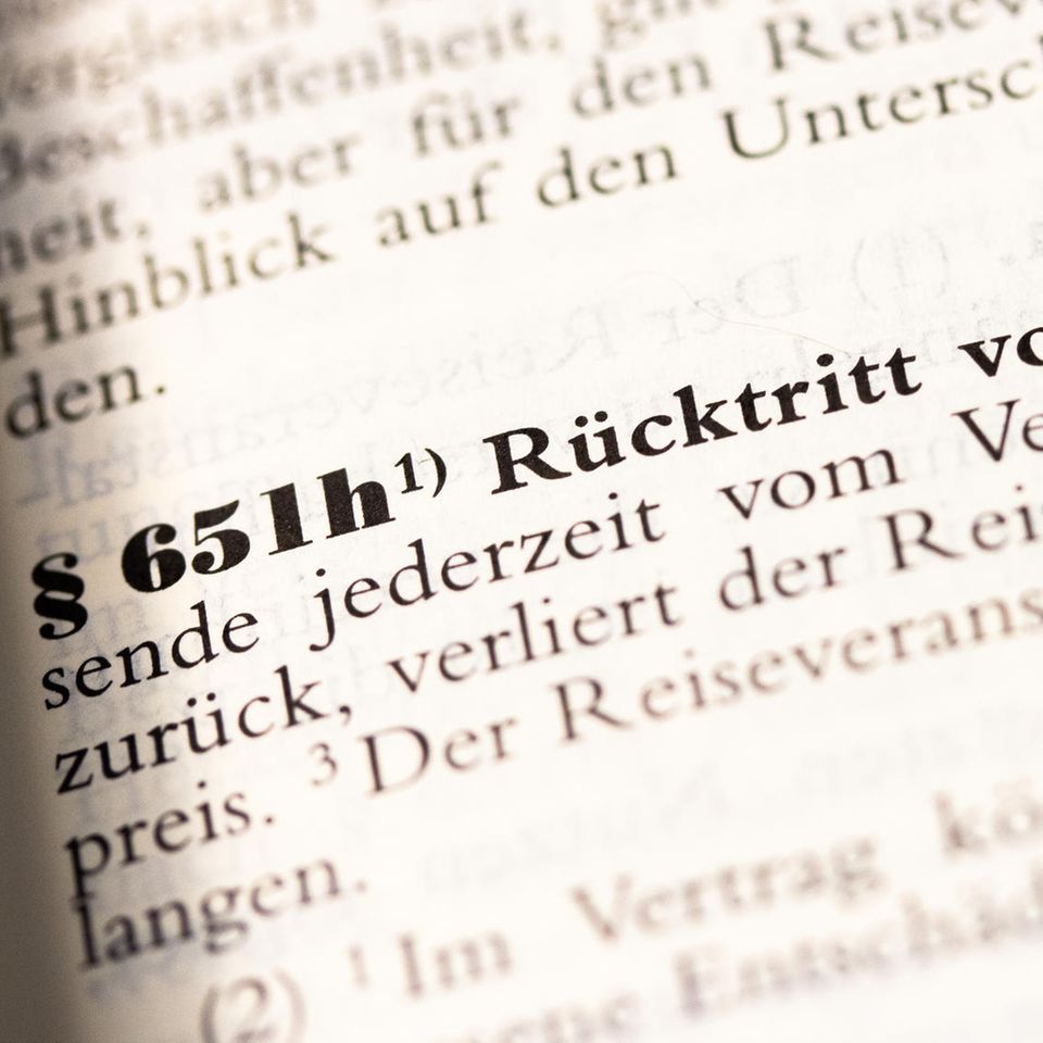 Rücktritt vor Reisebeginn in § 651h BGB