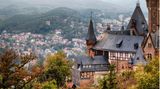 Blick auf das Schloss Wernigerode im Harz