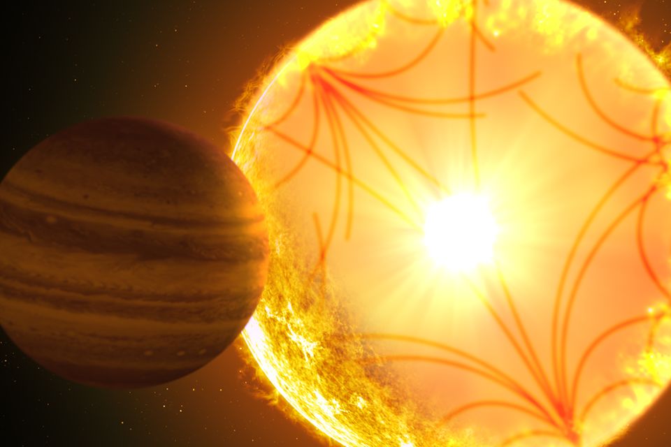 Der Planet Kepler-1658b mit einer Umlaufzeit von nur 3,8 Tagen (hier in einer künstlerischen Darstellung) war der erste Exoplanet, den das Kepler-Teleskop entdeckte