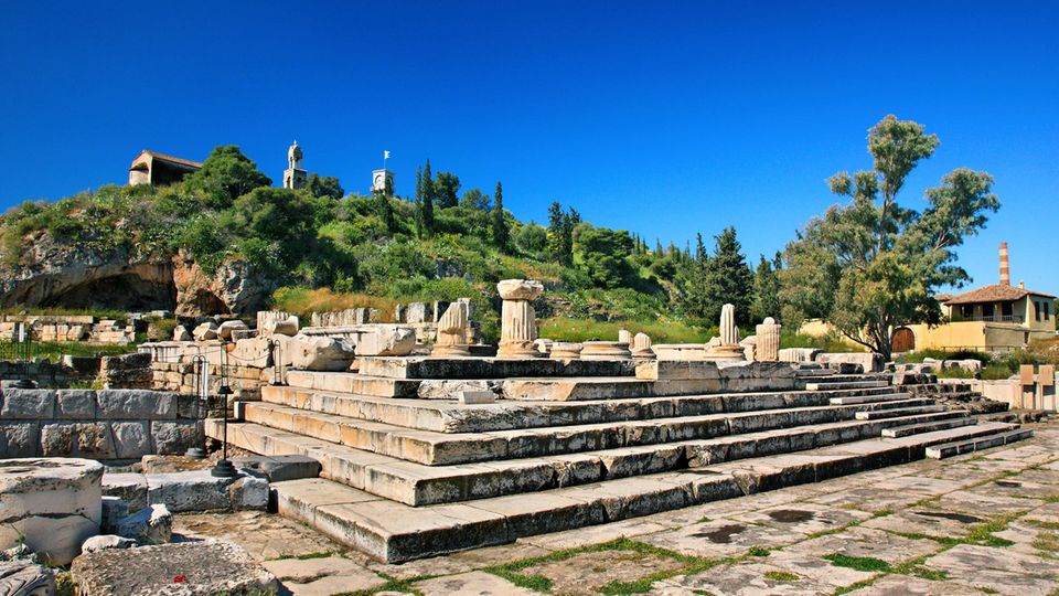Archäologische Stätte bei Eleusis, Griechenland Archäologische Stätte bei Eleusis, Griechenland