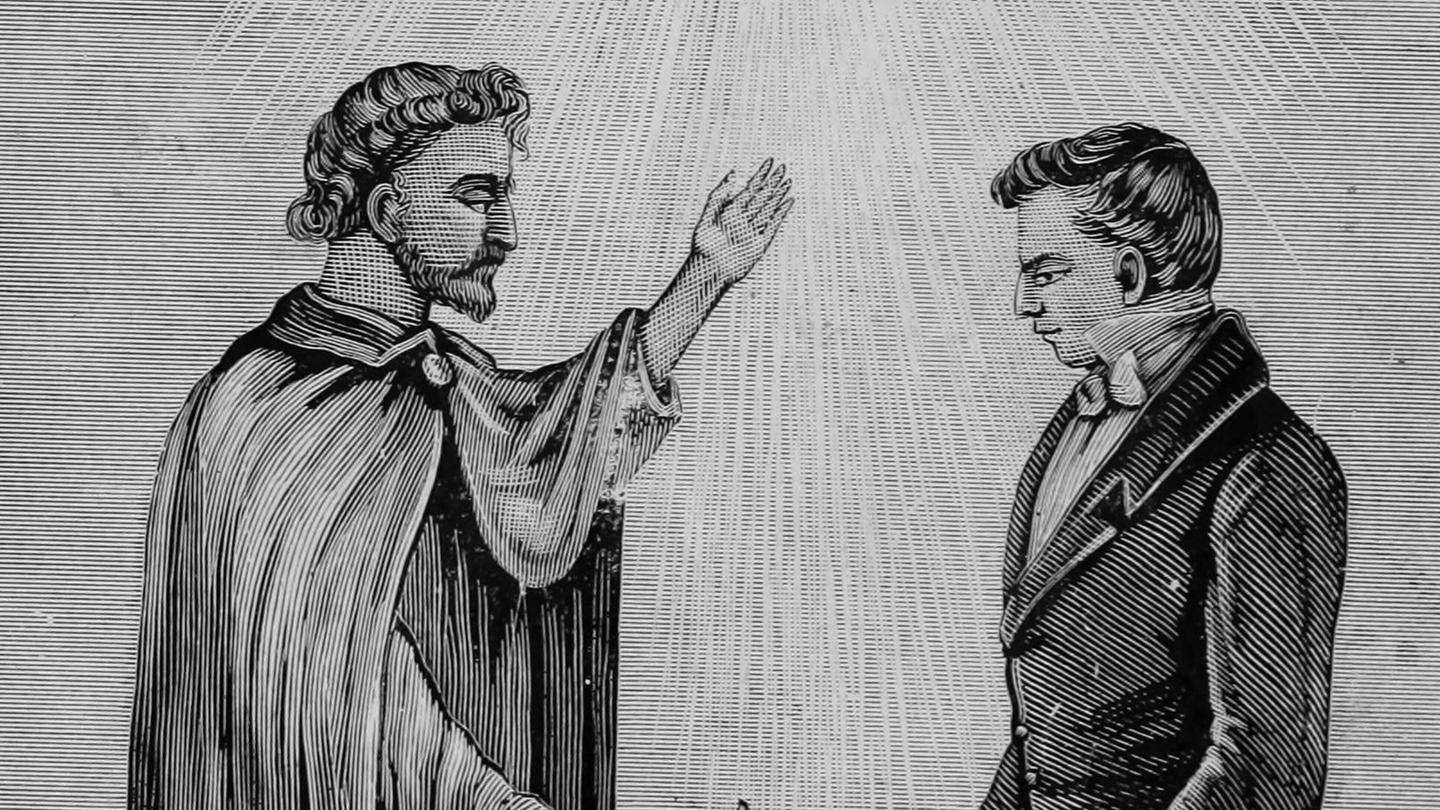 Erscheinung: Ein Engel, behauptet Joseph Smith, habe ihm den Weg zu Goldtafeln gewiesen, auf denen das "Buch Mormon" geschrieben stehe. Doch um sie zu erhalten, müsse er erst seinen Glauben beweisen