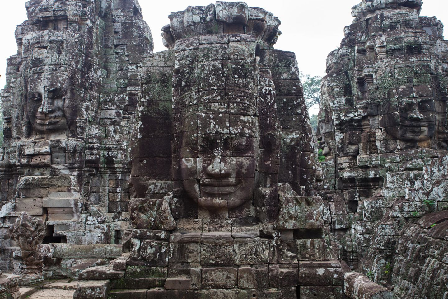 Die lächelnden Gesichter im Bayon Tempel, Kambodscha Gesichter im Bayon Tempel, Kambodscha