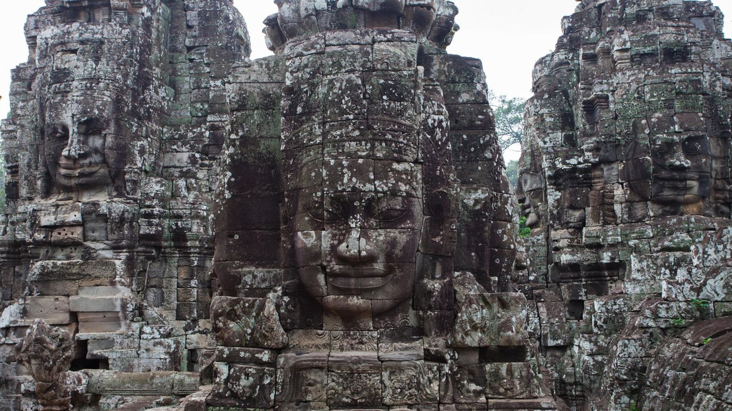 Die lächelnden Gesichter im Bayon Tempel, Kambodscha Gesichter im Bayon Tempel, Kambodscha