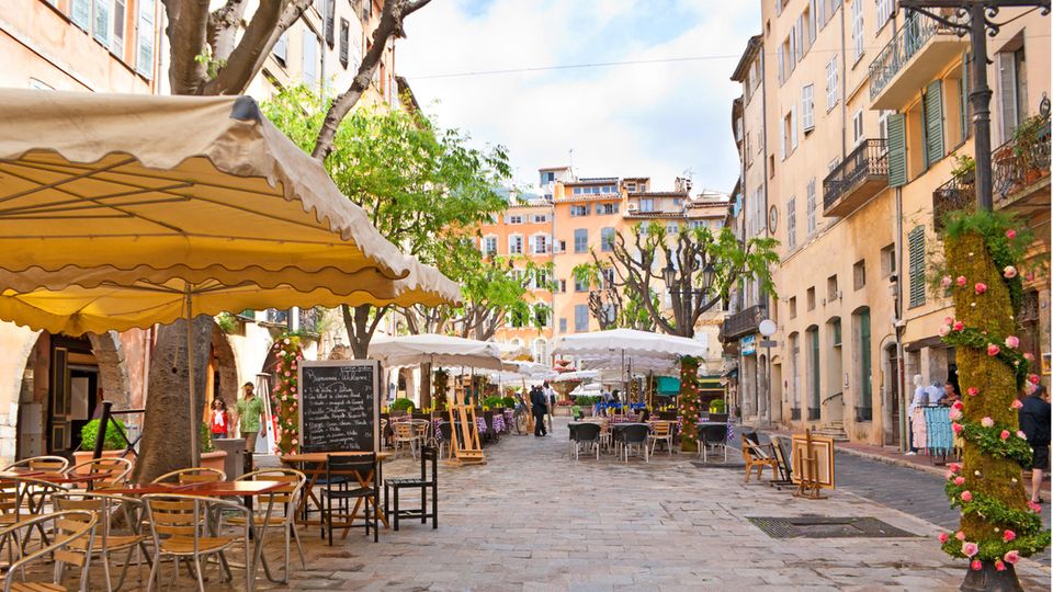 Fußgängerzone in Grasse Fußgängerzone in Grasse