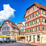 Altstadt von Mosbach bei Sonnenschein