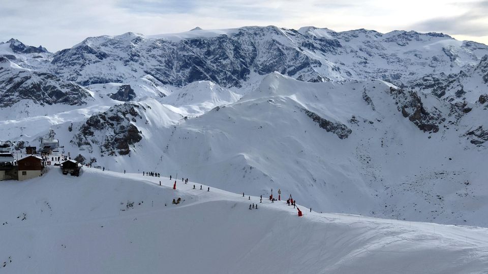 Skifahrer in Les Trois Vallées Skifahrer in Les Trois Vallées