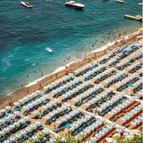 Blick auf den Strand von Positano