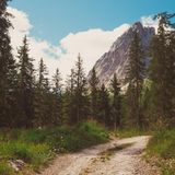 Wanderweg in der Nähe von Moos in den Dolomiten