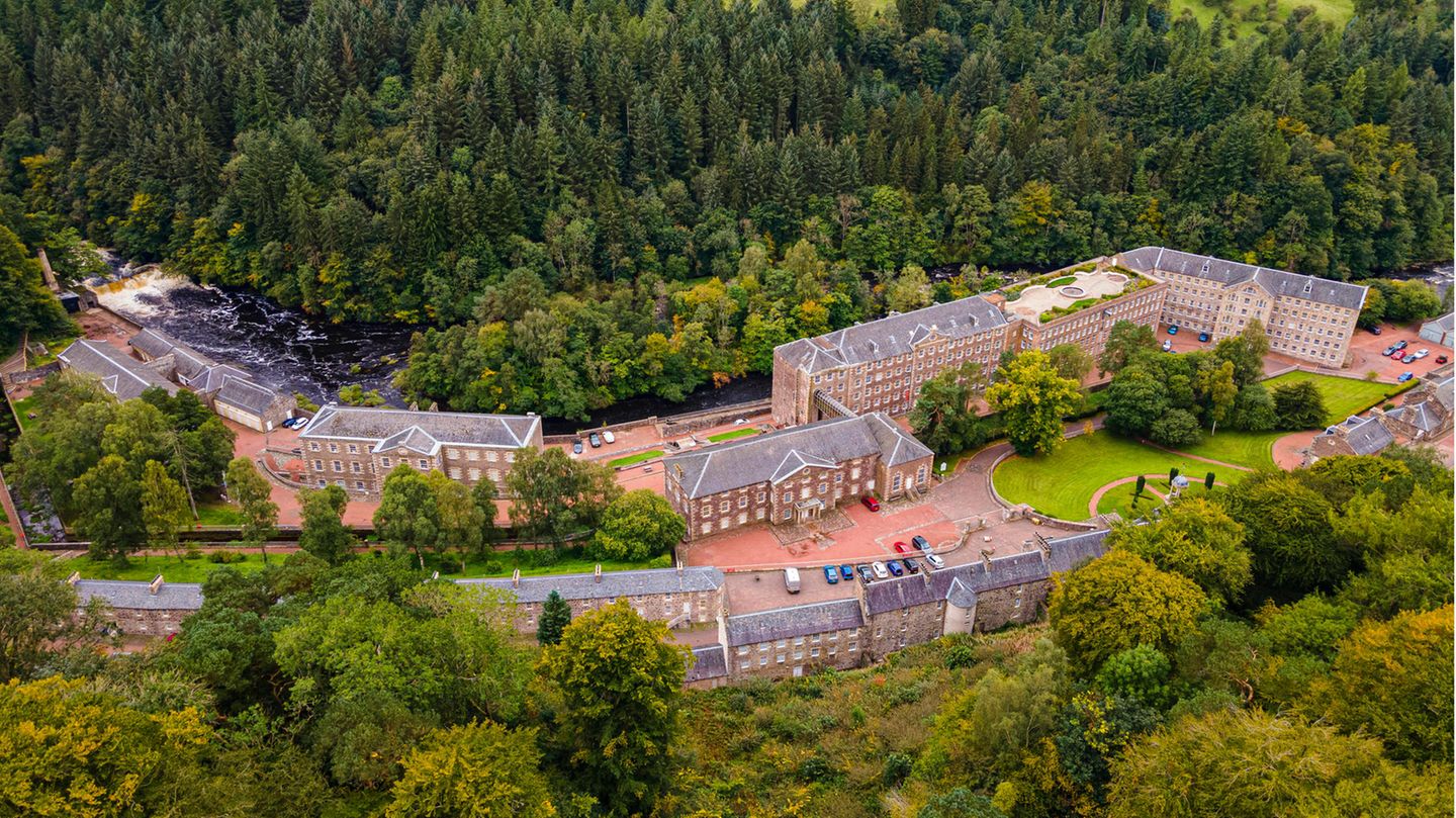 New Lanark – das Fabrikdorf war seiner Zeit voraus New Lanark, Schottland