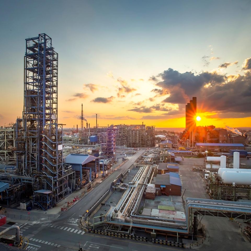 Fischer-Tropsch (FT) Versuchsanlage im Sasol-Werk in Sasolburg, Südafrika