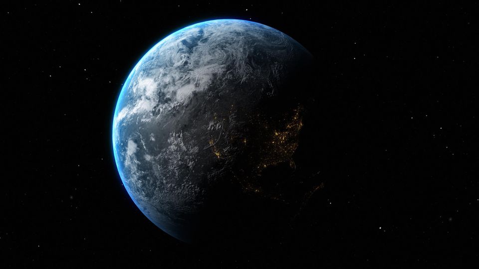 Die Erdkugel im Weltraum – Bisher ist die Erde der einzige Planet, auf dem Leben nachgewiesen wurde