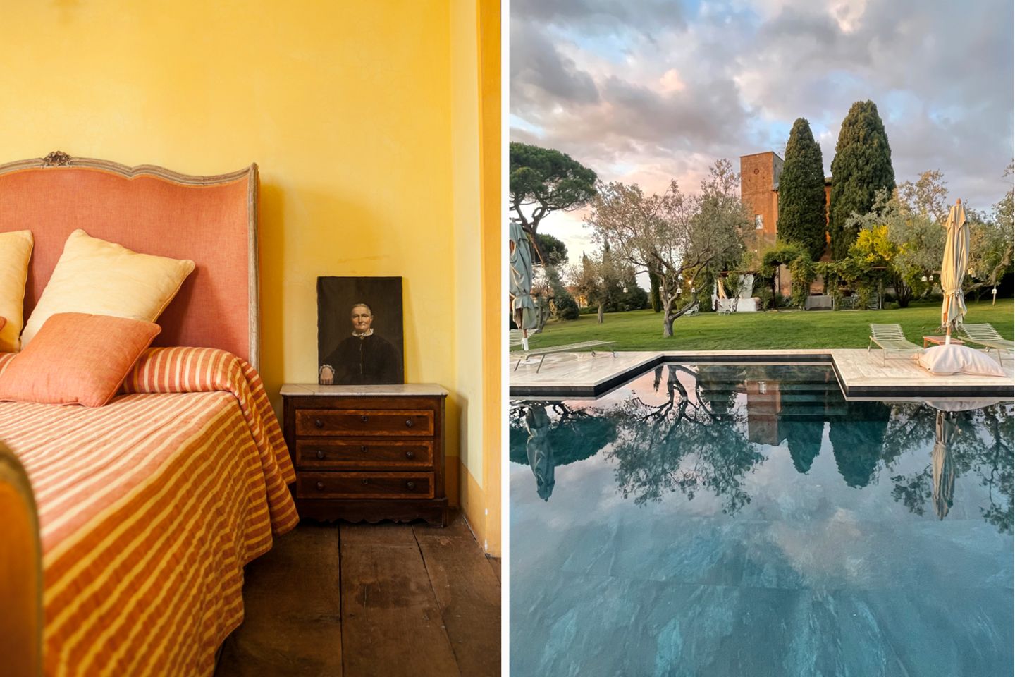 Das "Bertarello", diese ungeschönte, charmante Villa aus dem Jahr 1700 ist vieles: Landgut, Museum, Liebesnest. Die fünf Zimmer: ein wilder Stilmix. Der Garten rundherum bietet einen Pool, Blicke über Venetiens Hügellandschaft und: herrliche Plätze für Picknicks, Öl-Tastings oder Kochkurse, die Besitzerin Beatrice Peruzzi auf Wunsch hingebungsvoll organisiert.