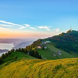 Blick von der Rigi auf Weiden und die Umgebung