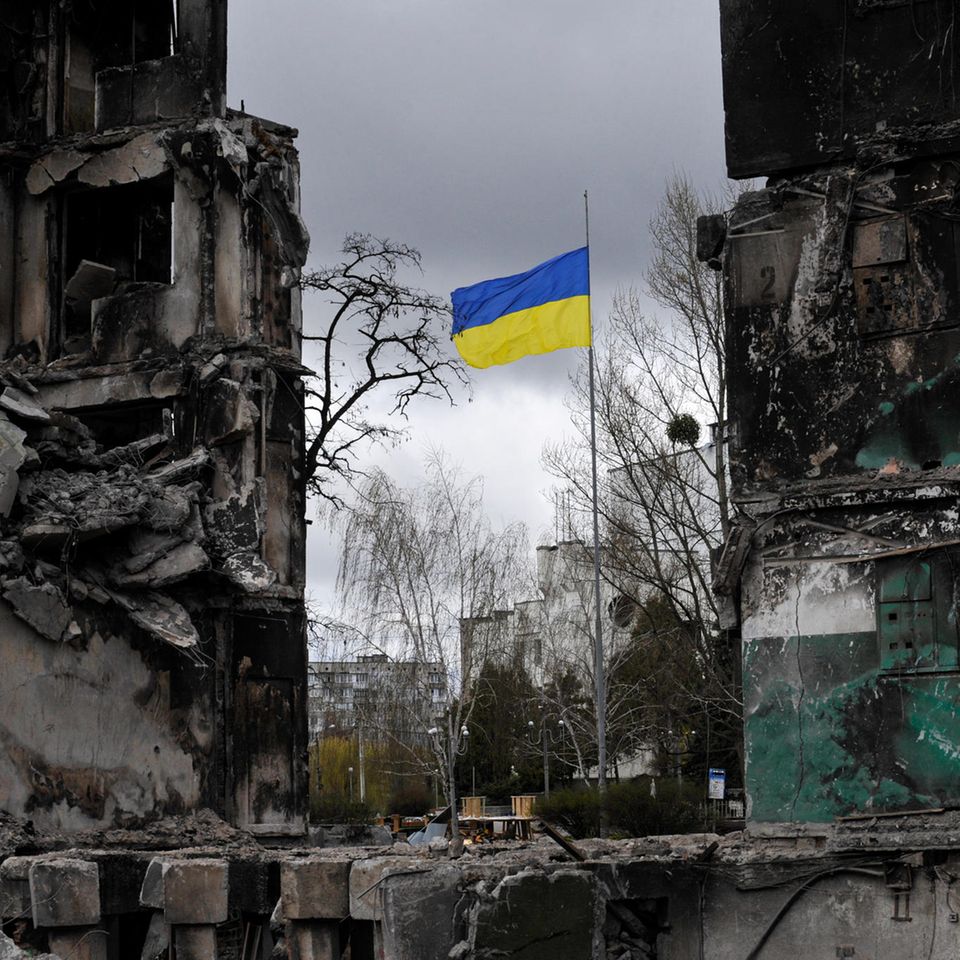 Standhaft: Obwohl militärisch unterlegen, trotzt die Ukraine dem russischen Angriffskrieg seit Februar 2022 (hier Borodjanka im Norden des Landes)