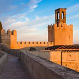Der Alcazaba im spanischen Badajoz in der Abendsonne