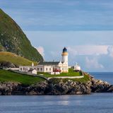 Bressay-Leuchtturm auf der schottischen Shetlandinsel Bressay
