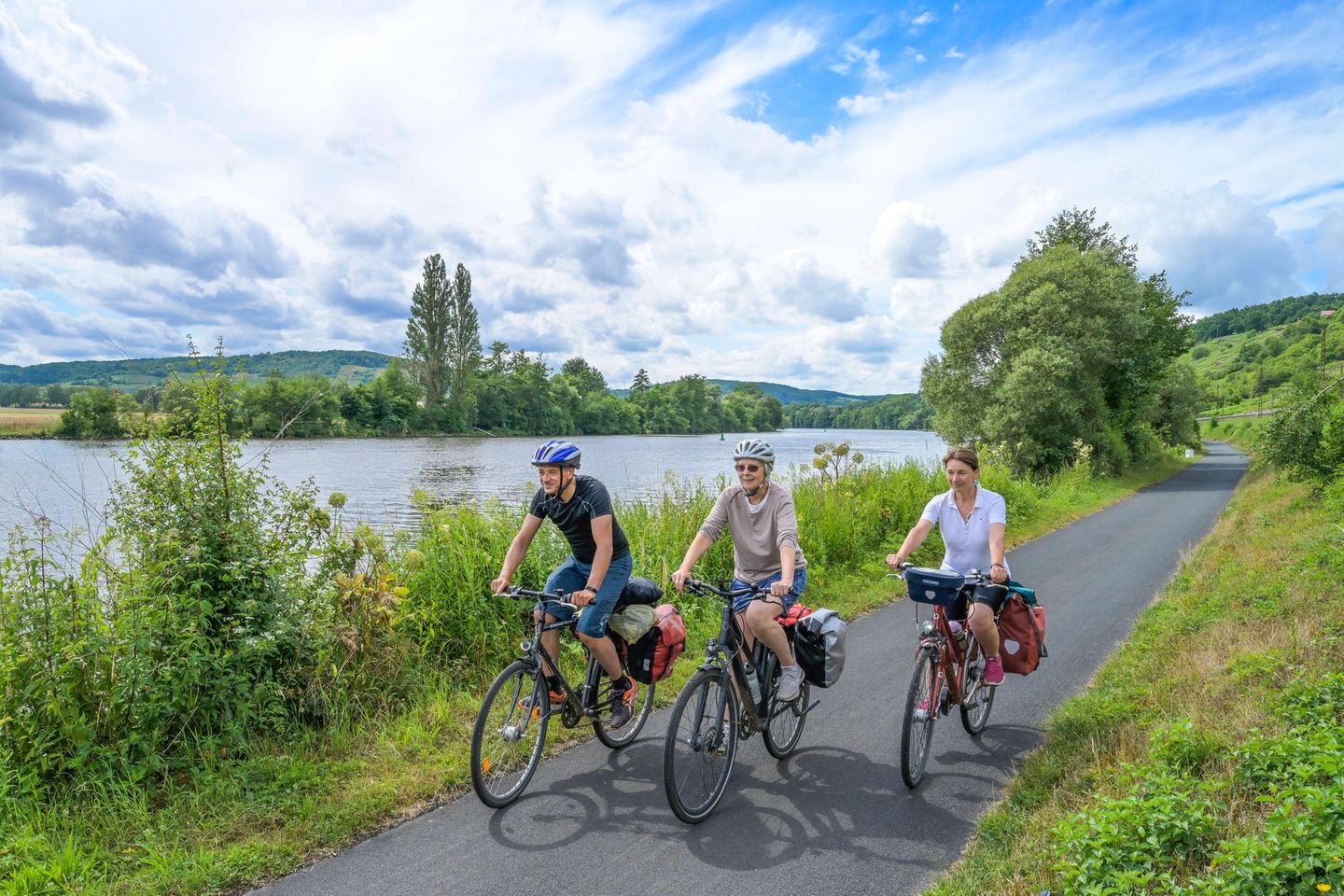 Radfahrer auf dem Main-Radweg