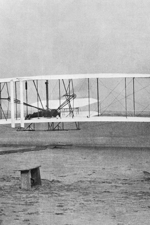 Orville Wright im "Flyer"