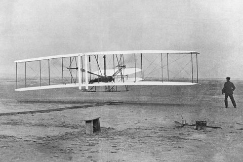 Orville Wright im "Flyer"