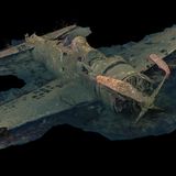 3D-Modell eines Flugzeug-Wracks