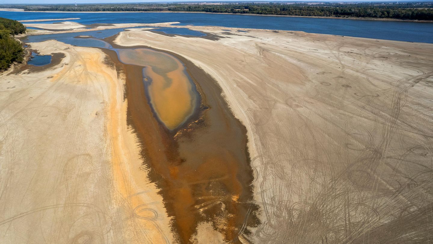 Ausgetrocknete Teile des Mississippis