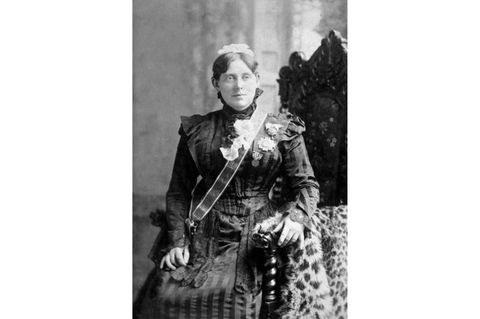 Eine Schwarz-Weiß-Fotografie von Florence Nightingale, ca. 1880