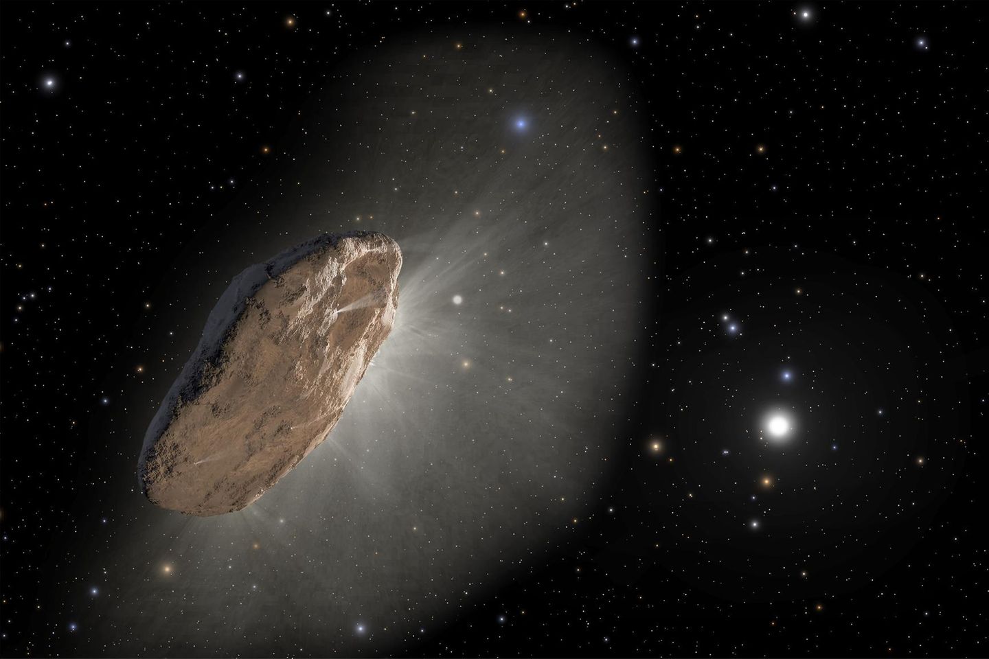 Illustration der NASA eines interstellaren Kometen