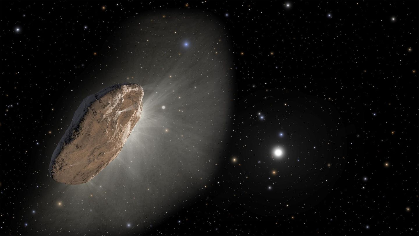 Illustration der NASA eines interstellaren Kometen