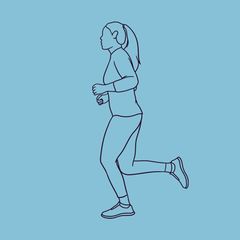 Joggende Frau als Illustration
