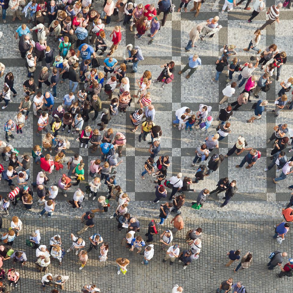 Viele Menschen auf der Straße