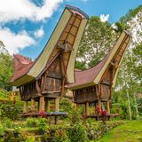 Traditionelle Häuser auf Sulawesi