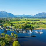 Chiemsee Feldwies mit Blick in das Achental